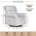 thumbnail image 3 of Evolur London Upholstered 360 Swivel l Glider I Rocker I Nursery Glider I Durable Soft Fabric in Gray Finish, 3 of 24