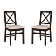 thumbnail image 3 of Home Square 3-Piece Set with Dining Table and Two Dining Chairs in Black, 3 of 21
