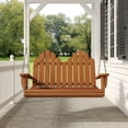 thumbnail image 2 of Amish Casual Adirondack Heavy Duty Porch Swing, Semi-Solid Grey Stain, 2 of 2