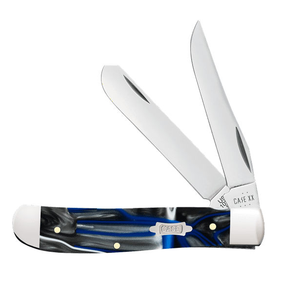 Case XX Knives Mini Trapper 1st Run Dark Red Burlap Micarta 82271 Carbon Steel 1/250 Pocket Knife