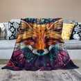 thumbnail image 2 of Orinice Fox Super Soft Throw Blanket Throw for Sofa Couch Bed Fluffy Flannel Fleece Blanket Machine Washable Nap Blanket Bed Spread  40x50in, 2 of 6