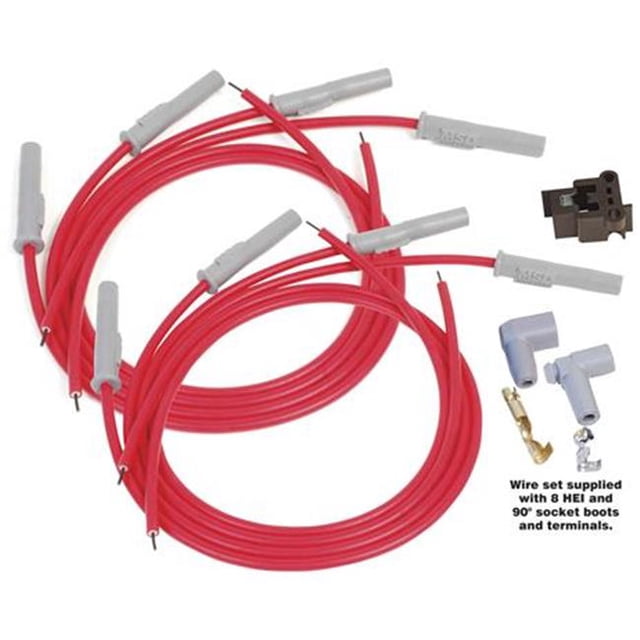 31199 Spark Plug Wire Set - 8 Cylinder, Red