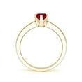 thumbnail image 2 of Angara Natural 1 Ct. Ruby Solitaire Ring in 14K Yellow Gold for Women (Ring Size: 3.5), 2 of 9