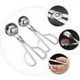 thumbnail image 2 of 3 pcs  Stainless Steel Meat Ball Clip Non Stick Fish Ball Maker Meatball Scoop, 2 of 6
