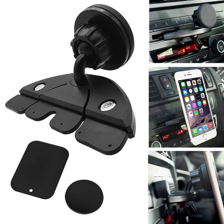- New Universal Magnet Car CD Slot Holder Mount Stand For GPS MP4 5 & Tablet Phone