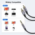 thumbnail image 2 of Adaptador de audio estéreo RCA MOSWAG de 3,5 mm macho a 2RCA macho, 2 of 6