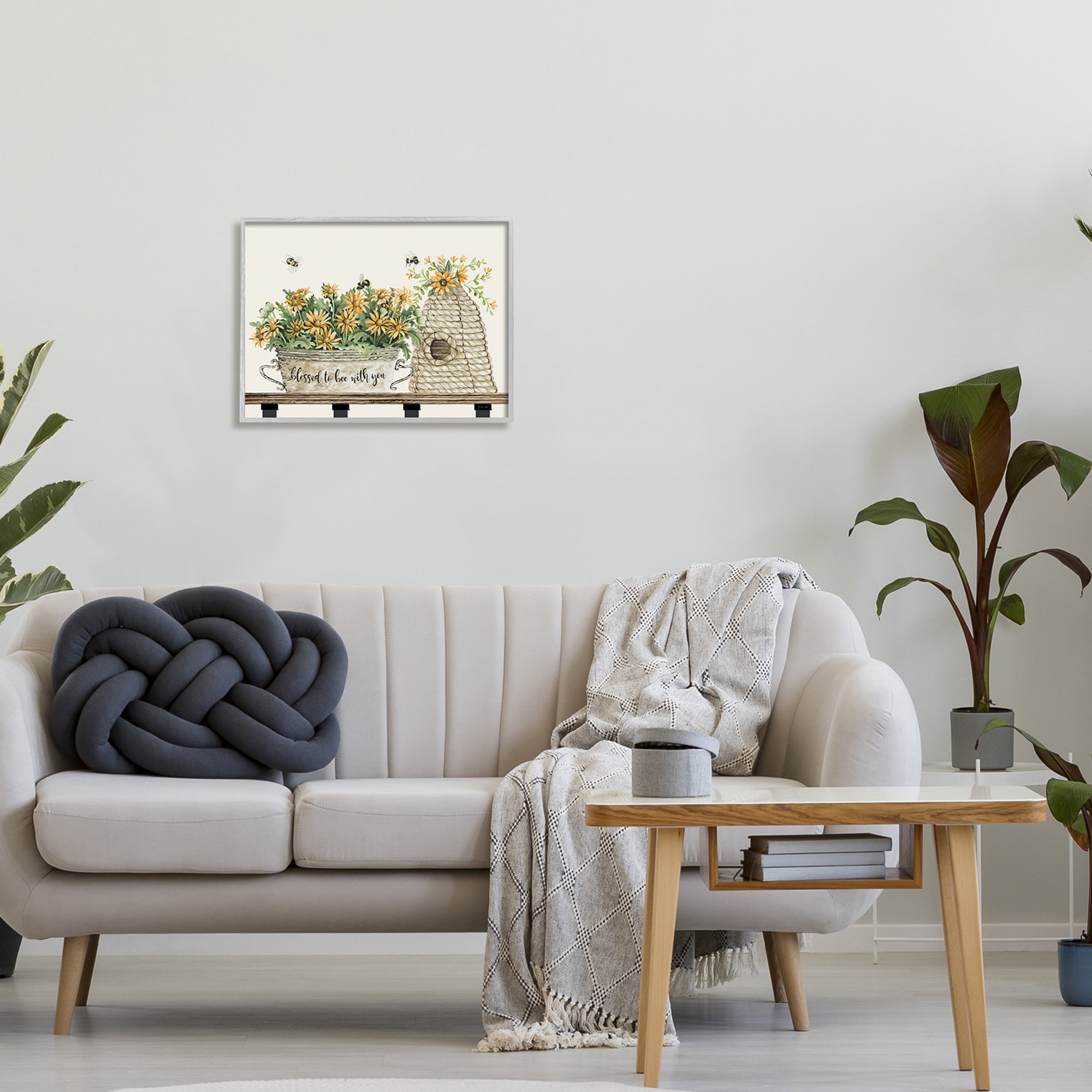 Stupell Industries Bee with You Indoor Insect Honey Flower Harvesting ,20 x 16, Design by Cindy Jacobs