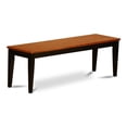 thumbnail image 1 of Pemberly Row Traditional 17" Wood Dining Bench in Black/Cherry, 1 of 3