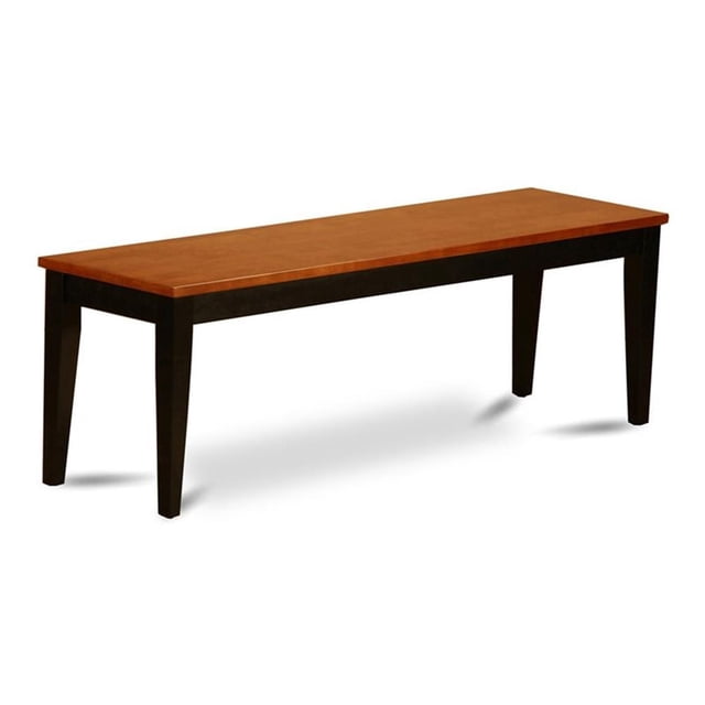 Pemberly Row Traditional 17" Wood Dining Bench in Black/Cherry