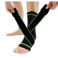 thumbnail image 3 of 1 par - Tobillera deportiva elástica para hombres y mujeres, tobillera con velcro ajustable, transpirable, compresible para esguince de tobillo, protección deportiva, artritis, fascitis plantar, 3 of 4