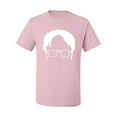 thumbnail image 2 of Wild Bobby, Office Dwight Glasses Face Silhouette Funny Schrute, Pop Culture, Men Graphic Tee, Light Pink, 4X-Large, 2 of 4