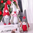 thumbnail image 4 of Moyic Muñeca sin rostro de Navidad Enfermeras Decoraciones navideñas Festival de tela Adornos de muñecas Feliz Navidad Navidad Natal Decoración de Kits de decoración para fiestas Rojo masculino Moyic HA000990-01, 4 of 6