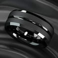 thumbnail image 5 of Tungsten Rings for Men Wedding Bands for Him 8mm Black Classic Comfort Fit, 5 of 8