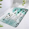 thumbnail image 2 of Teal Daisy Flower Butterfly Bath Mats Inspirational Quote Rustic Farmhouse Spring Floral Plant Country Turquoise Blue Bathroom Rugs Bedroom Kitchen Indoor Floor Carpet 16x24 Inch, 2 of 4