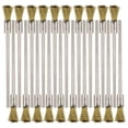 thumbnail image 1 of 20PCS Brass Wire Brushes with Extended Handle - Metal Rust Removal, Polishing, Cleaning - 6mm Diameter, 1 of 5