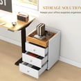 thumbnail image 6 of White Under Desk Storage Cabinet / Offer Storage and Keep Workspace Tidy, 6 of 7
