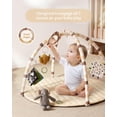 thumbnail image 2 of Colchoneta de gimnasio Baby Play Blissful Diary, color beige arenoso, con 6 juguetes, 2 of 8
