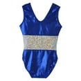 thumbnail image 2 of O3GL020 Obersee Girls Gymnastics Leotards One-Piece Athletic Activewear Girl's Dance Outfit Girls'  Women's Sizes - Royal Band, 2 of 4