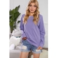 thumbnail image 3 of POGLIP Sweat-Shirt à Col Rond Violet pour Femmes, 3 of 6