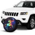 thumbnail image 2 of KAKALAD Galaxy Rainbow Unicorn 03 Spare Tire Cover Universal Vehicle Accessories Buckle Car Tools 16”in, 2 of 6