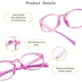 thumbnail image 3 of LifeArt Kid Blue Light Blocking Glasses, Filter 85% of Harmful Blue Light, Anti Eyestrain and Blurry, Computer Glasses (Pink Purple), 3 of 5