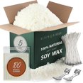 thumbnail image 1 of Hearth &amp; Harbor - Cera de Soya para Velas para Hacer Velas - Natural - Bolsa de 2.26 kg, Hojuelas de Cera de Soya Premium, 100 Mechas de Algodón, 100 Pegatinas para Mechas y 2 Dispositi, 1 of 9