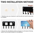 thumbnail image 3 of Sky and Moon Mail Holder Organizer Wall Mount with Shelf Key Holder Key Rack with 5 Key Hooks for Wall Decorative, 3 of 6