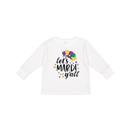 

Inktastic Mardi Gras Let s Mardi Y all with Jester Hat Gift Toddler Boy or Toddler Girl Long Sleeve T-Shirt