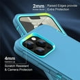 thumbnail image 3 of Entronix Heavy Duty Case Designed for iPhone 12 Pro Max Shockproof Triple Layer Rugged Case (Teal), 3 of 7