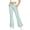 Z4-Light Blue, variant on Girls School Uniform Pants Flared, Girls Flare Dress Pants Kids School Uniform Bell Bottoms with Elastic Waist Back to School