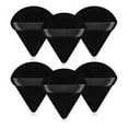 thumbnail image 1 of Nvzi 6 piezas de borlas para polvos faciales triangulares suaves para maquillaje en polvo suelto, polvos minerales, polvos corporales, herramienta de maquillaje, color negro, A36, 1 of 4
