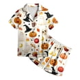 thumbnail image 5 of OJSFQUFP Girls Shorts Set Toddler Short Sleeve Print Shirts Tops Pants Outfits Button, 5 of 6