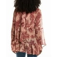 thumbnail image 2 of Avec Les Filles womens  Printed Blouse, xs, Orange, 2 of 3
