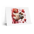 thumbnail image 2 of DistinctInk Greeting Card / Note Card - Valentine's Day St. Bernard Puppy - PACK of 10, 2 of 7