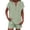 43# Mint Green, variant on 2 Piece Short Sets for Women Linen Short Sleeve Outfits Casual Summer Shorts Set with Pockets,Beige M