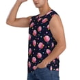 thumbnail image 3 of Kdxio Cartoon Donut Planets for Men's Muscle T-shirt,Sleeveless for Workout Running Athletic Gym Lounge Casual, 3 of 7