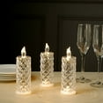 Efavormart 3 Pack | 6" Warm White LED Rose Halo Battery Operated Candle ...