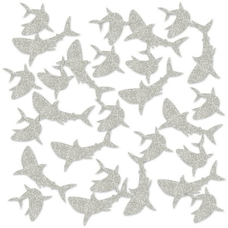 Beistle - Shark Deluxe Sparkle Confetti - Pack of 12