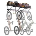 thumbnail image 1 of GETHFSA Wall Mount Bike Storage Rack with 2 Shelves, Heavy Duty Garage Bike Holder for 4 Bicycles, Adjustable Hooks, Steel Bike Wall Rack, 500 lbs Capacity, 1 of 9