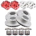 thumbnail image 3 of CCIYU Brake Kits with Calipers,4 Dics Rotors 8 Ceramic Pads & 4 Caliper fit for 2000-2005 for ford Excursion,2000-2004 for ford F-250 Super Duty,2000-2004 for ford F-350 Super Duty, 3 of 5