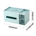thumbnail image 3 of InsCrazy Clearance, Desktop Tissue Box Holders with Compartments Desktop Organizer Holders for Remote, Pen, Phone Desktop Storage Bathroom Organizers and Storage, 3 of 6