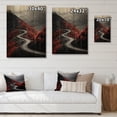 thumbnail image 4 of Designart "Red Mountains Along a Meandering Road" Landscape & Nature Print on Natural Pine Wood, 4 of 5
