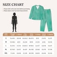 thumbnail image 4 of Lsque Turquoise watercolor Pattern Long Sleeve Pajama Set for Women - Soft 2-Piece Sleepwear and Loungewear Set with Pockets, Comfy Nightwear-XX-Large, 4 of 7