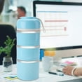thumbnail image 4 of Thermal Lunch Box 3 Layers Thermal Lunch Box Stainless Steel Food Storage Container Kids Bento Box(Blue), 4 of 8