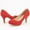 RED, variant on Women's New Classic Elegant Party Wedding Shoes Versatile Low Stiletto Heel Dress Platform Pumps Shoes RED TIFFANNY size 8