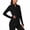 Black, variant on Fnooota Womens Sun Protection Shirts with Zipper, Summer Outdoor Stand-up Collar Long Sleeve Rash Guard Shirts Gray Size S-2XL