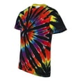 thumbnail image 2 of Dyenomite 200TD Gildan Adult Cut Spiral Tee - Black Rainbow, Extra Large, 2 of 4