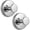 Chrome Polished, variant on Suction Cup Hooks for Bathroom, Heavy Duty 15 lb Hold, No-Drill Shower Hooks for Glass, Tile & Mirrors, Removable Wall Hooks for Towels & Robes, Brushed Nickel, 2 Pack
