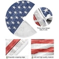 thumbnail image 2 of FMSHPON 4th of July Patriotic StarsStripes on Wood Xmas Christmas Tree Skirt Stand Mat for Holiday Party Decoration Indoor Outdoor 48 inches, 2 of 6