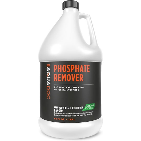 Pool Phosphate Remover - Fast Acting, Maximum Strength Phosphate Removal Pool Chemical - Perfect for Pool Openings to Make Your Pool Phosphate Free - AquaDoc (64 oz)